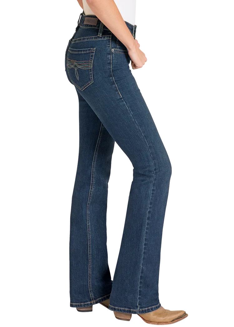 Rock & Roll Denim Women's Mid Rise Bootcut Jean BW4MD09075