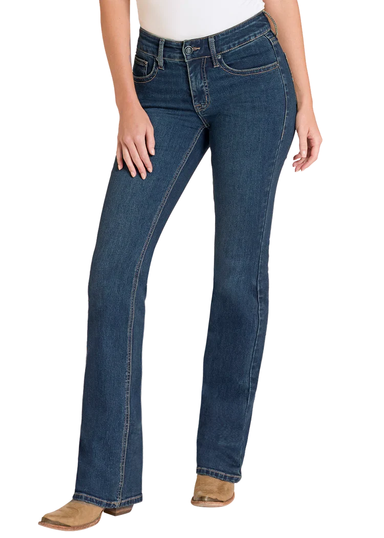 Rock & Roll Denim Women's Mid Rise Bootcut Jean BW4MD09075