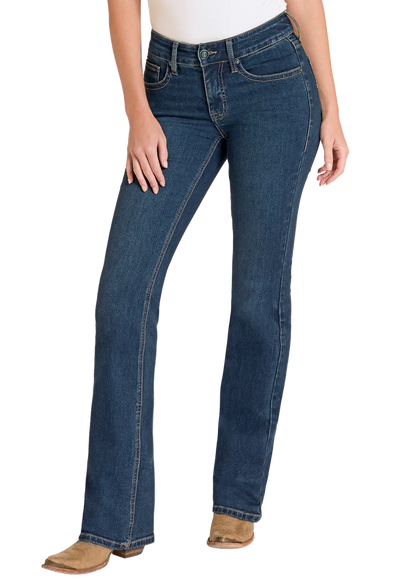 Rock & Roll Denim Women's Mid Rise Bootcut Jean BW4MD09075