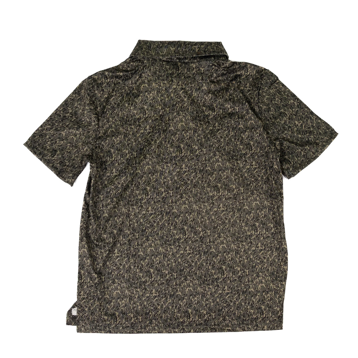 Rock and Roll Boys Short Sleeve Dark Green Camo Printed Polo BB51T08739