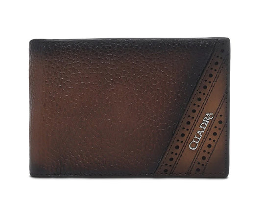 Cuadra Men’s Brown Leather Bifold Wallet DU715