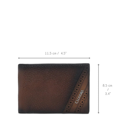 Cuadra Men’s Brown Leather Bifold Wallet DU715