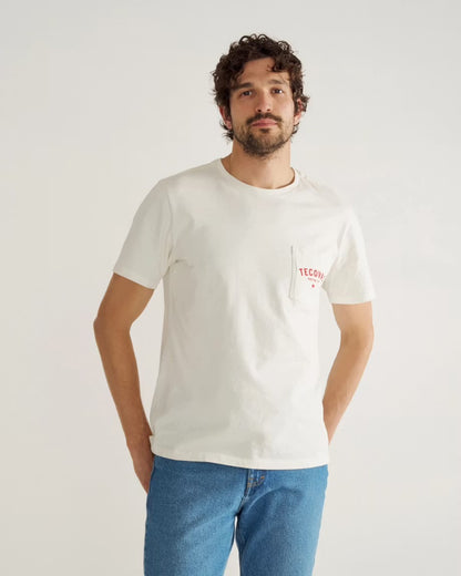 Tecovas Men's Fine Makers Graphic Bone White & Red T-Shirt 40382BNR