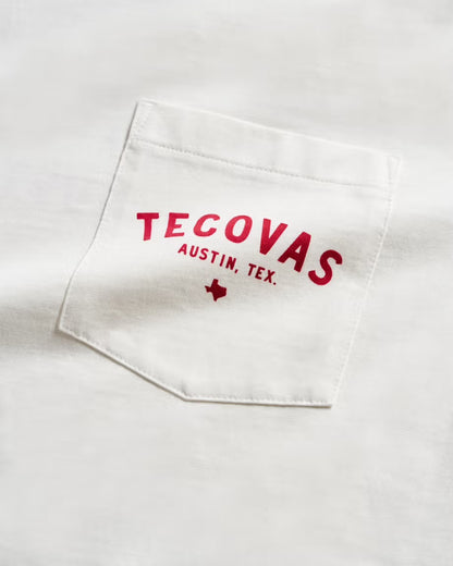 Tecovas Men's Fine Makers Graphic Bone White & Red T-Shirt 40382BNR