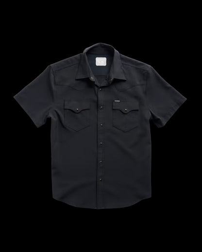 Tecovas Men's Performance Western Short Sleeve Black Pearl Snap M40364BLK