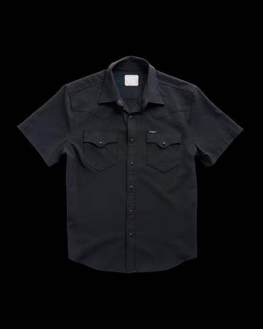 Tecovas Men's Performance Western Short Sleeve Black Pearl Snap M40364BLK