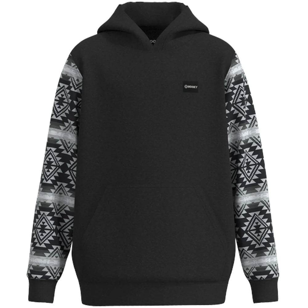 Hooey Youth "Legendary Polar Fleece" Black W/Aztec Hoody HH1339BKAZ-Y