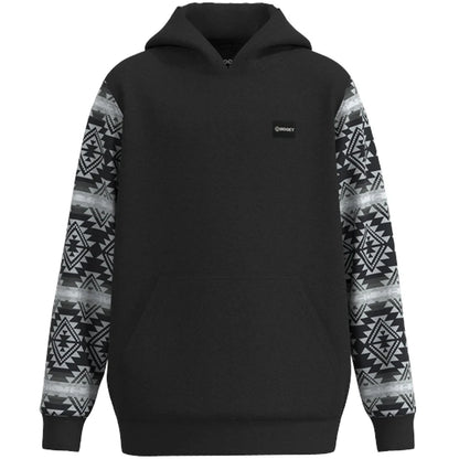 Hooey Youth "Legendary Polar Fleece" Black W/Aztec Hoody HH1339BKAZ-Y