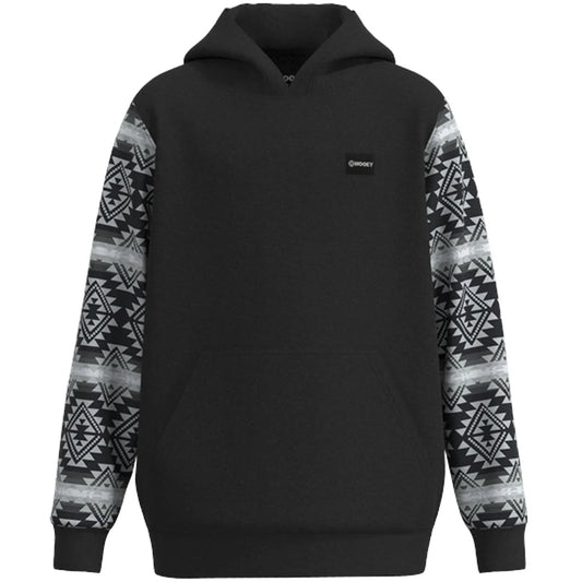 Hooey Youth "Legendary Polar Fleece" Black W/Aztec Hoody HH1339BKAZ-Y