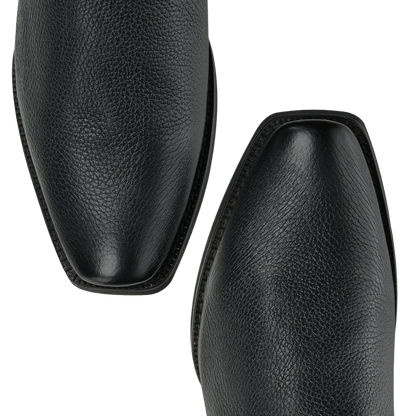 Cuadra Men's Black Deer & Bovine Leather Narrow Square Toe Dubai Boot CC297