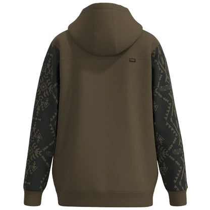 Hooey Youth "Legendary Hoody" Brown W/Aztec On Sleeves HH1333BRAZ-Y