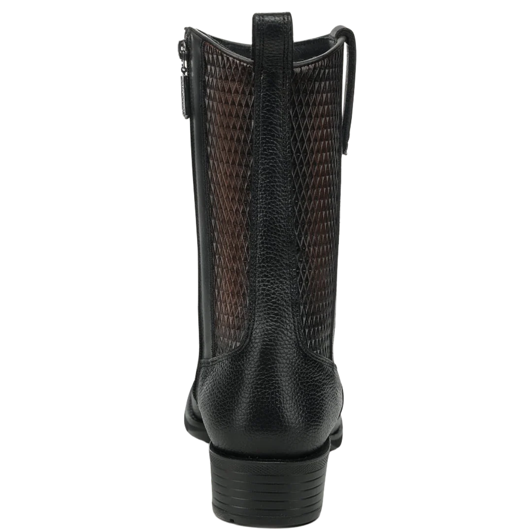 Cuadra Men's Black Deer & Bovine Leather Narrow Square Toe Dubai Boot CC297