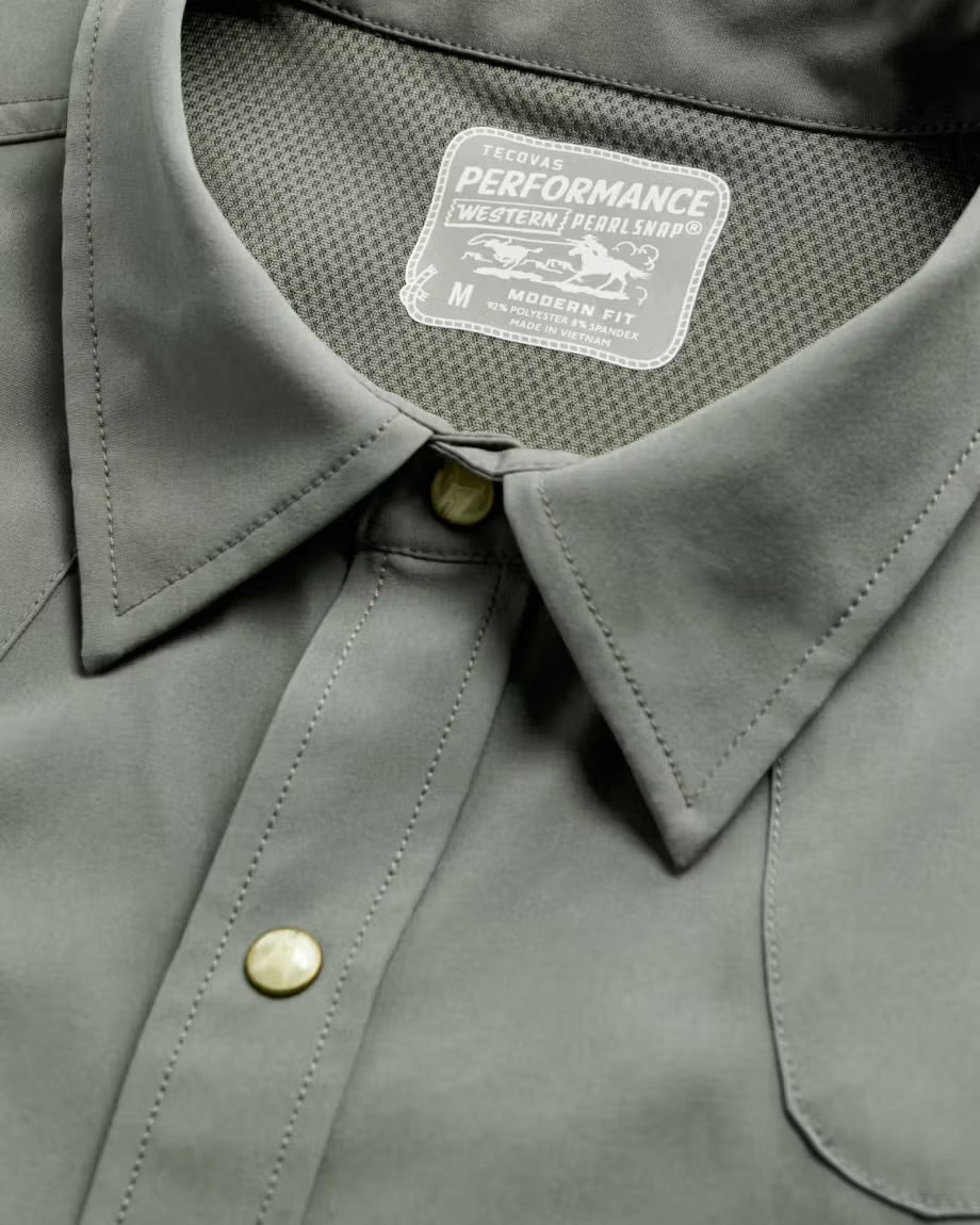 Tecovas Men’s Men's Performance Western Short Sleeve Pearl Snap M40364CAC