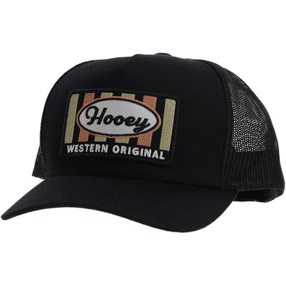 HOOEY "SUDAN" BLACK W/TAN & GREY SNAPBACK