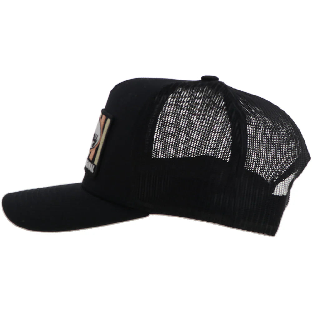 HOOEY "SUDAN" BLACK W/TAN & GREY SNAPBACK
