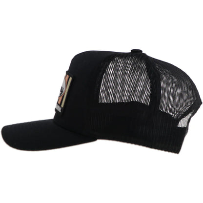 HOOEY "SUDAN" BLACK W/TAN & GREY SNAPBACK