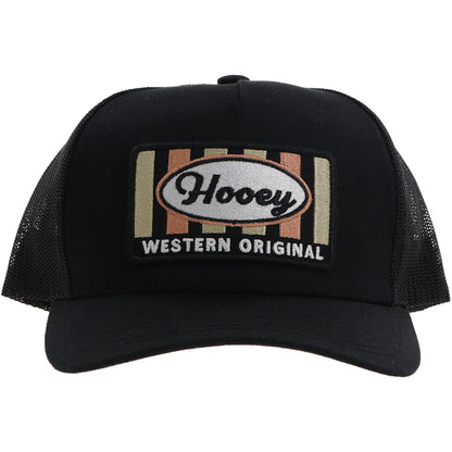 HOOEY "SUDAN" BLACK W/TAN & GREY SNAPBACK