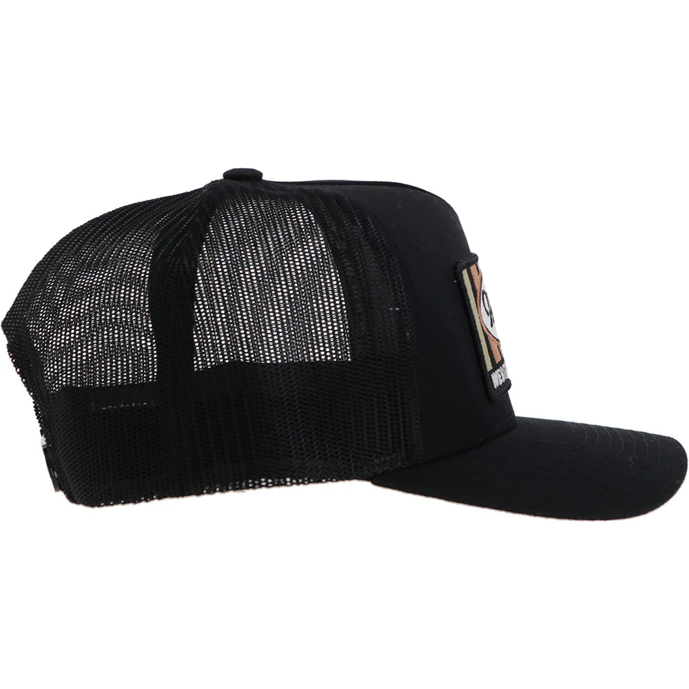 HOOEY "SUDAN" BLACK W/TAN & GREY SNAPBACK