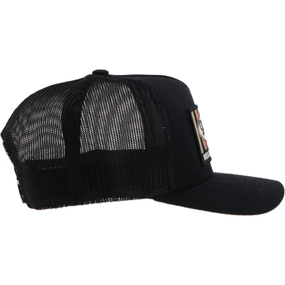 HOOEY "SUDAN" BLACK W/TAN & GREY SNAPBACK