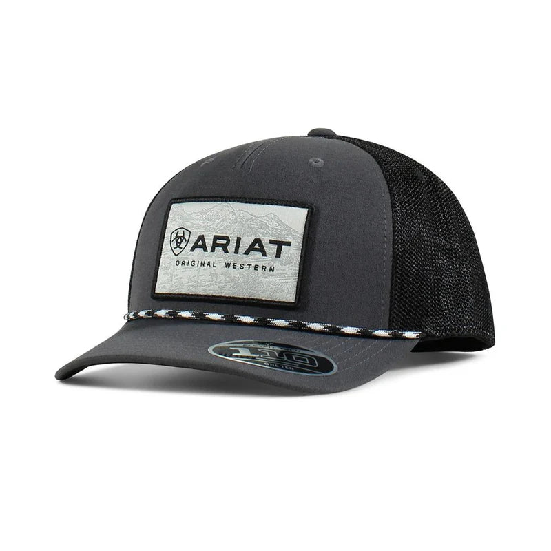 Ariat Men’s  Flex fit 110 Patch Rope Black Cap A300019001