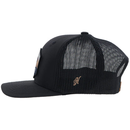 HOOEY "RANCHERO" PUNCHY HAT BLACK W/MULTI COLOR PATCH