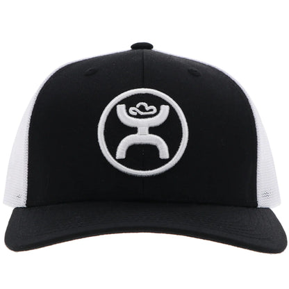 HOOEY "O-CLASSIC" HAT BLACK/WHITE W/WHITE CIRCLE LOGO
