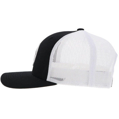 HOOEY "O-CLASSIC" HAT BLACK/WHITE W/WHITE CIRCLE LOGO