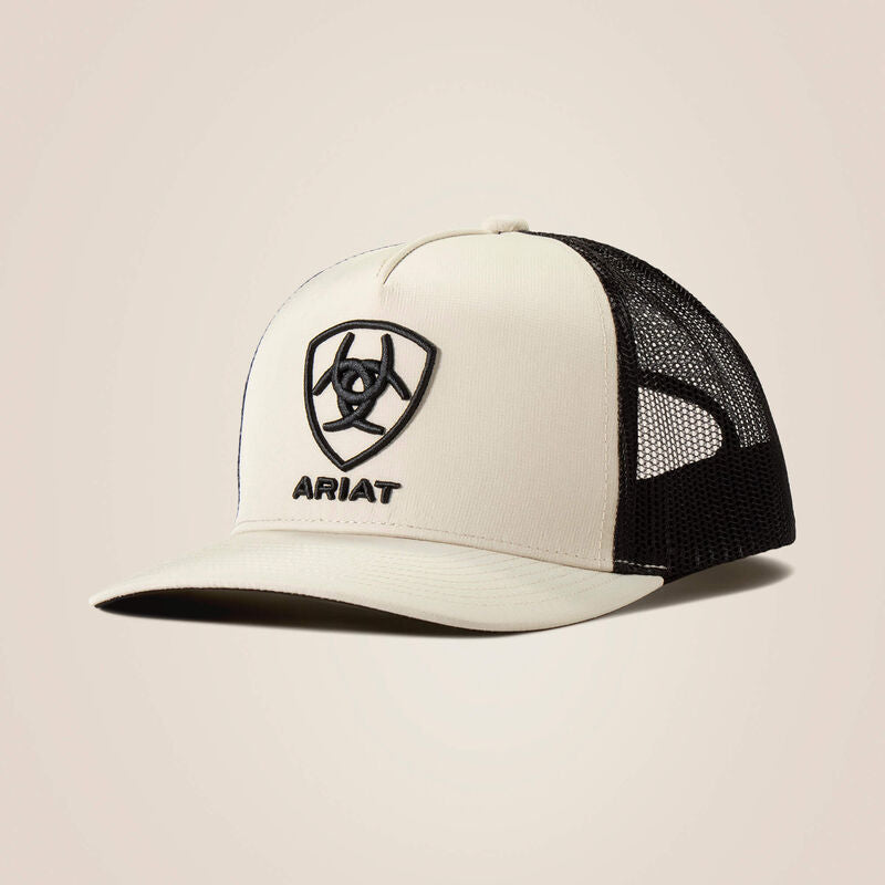 Ariat Mens Flexfit Logo Embroidered Cap White A3000876243