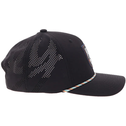 HOOEY "BRONX" HOOEY HAT BLACK W/BLACK/WHITE/TEAL PATCH