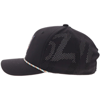 HOOEY "BRONX" HOOEY HAT BLACK W/BLACK/WHITE/TEAL PATCH