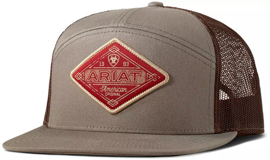 Ariat Cement & Chocolate Diamond Logo Patch Cap A300090206