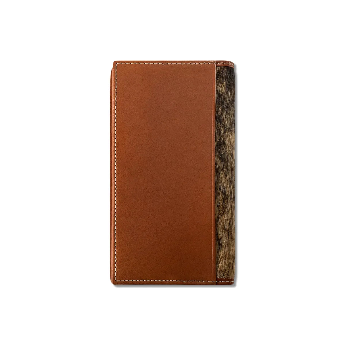 Ariat Brown Rodeo Style Wallet Calf Hair Body with Floral Overlay A3564302