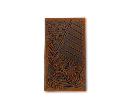 3D American Flag embossed rodeo Wallet D250020044