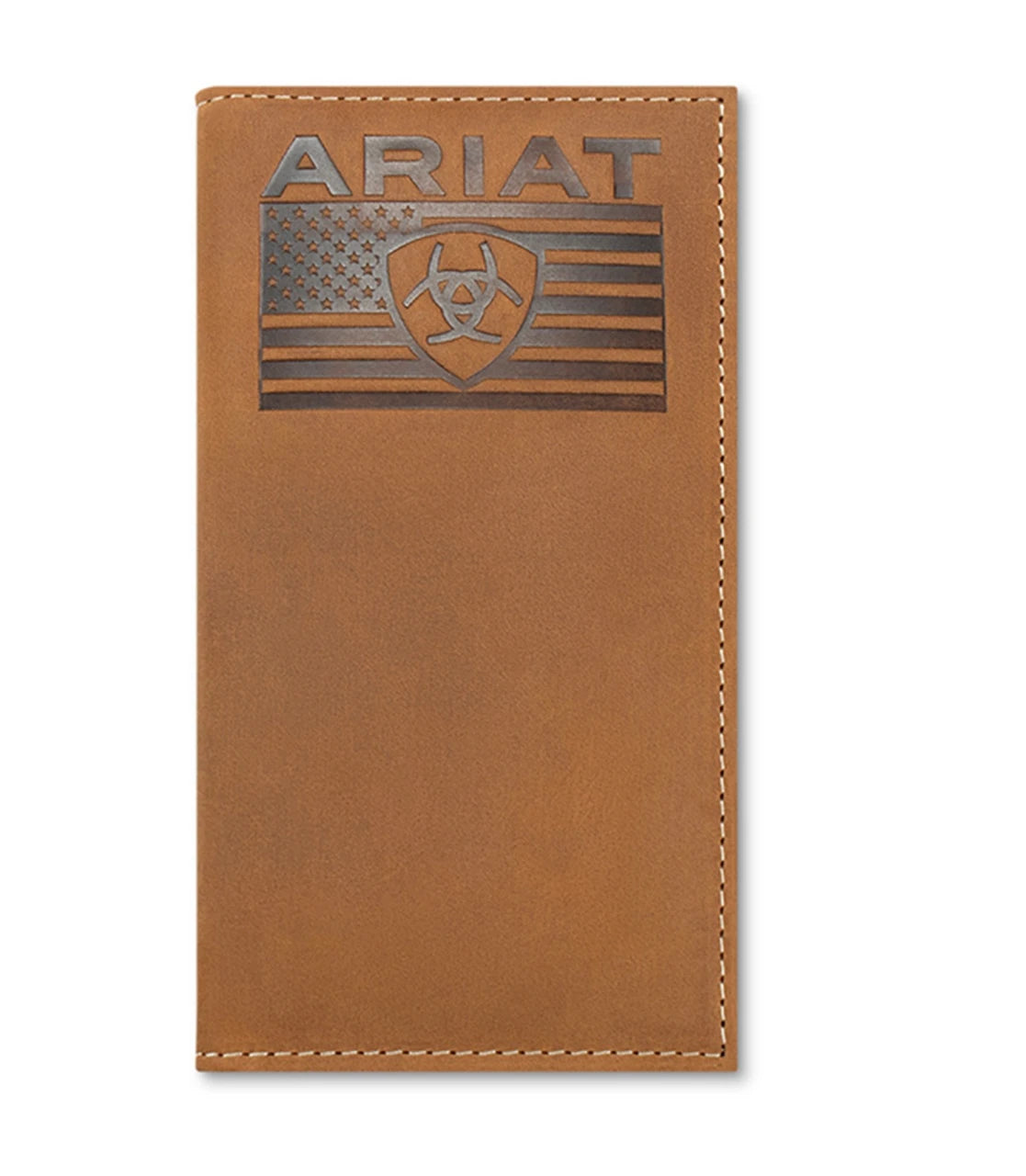 Ariat Flag Embossed Medium Brown Wallet A3569944