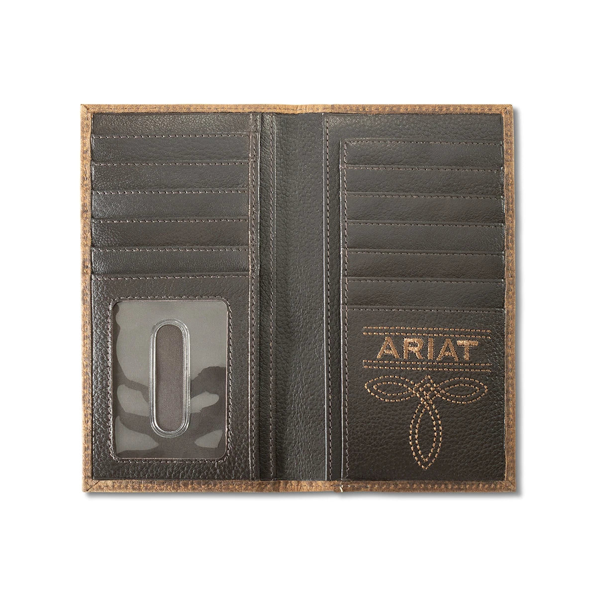 Ariat Rodeo Inlay Patch Brown Wallet A3564702