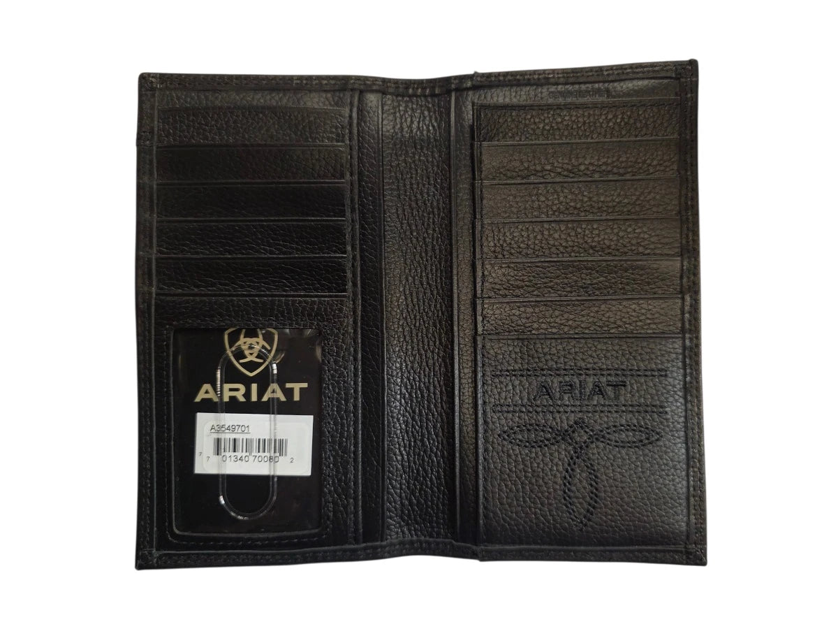 Ariat Center Bump Shield Black Rodeo Wallet A3549701
