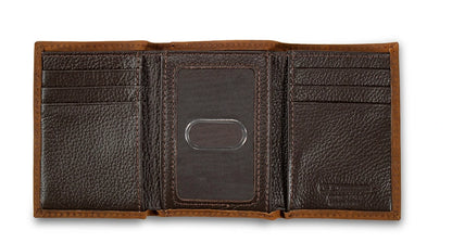 3-D Belt trifold American Flag Med Brown Wallet D250020144