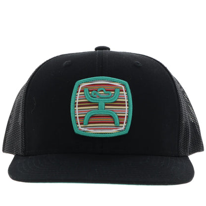 Hooey "Zenith" Black W/Serape Pattern Patch 2424T-BK