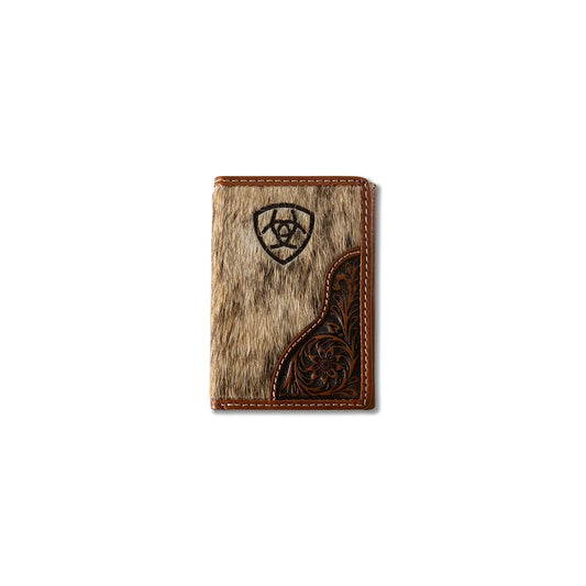 Ariat Brown Trifold Style Calf Hair Body Wallet A3564402