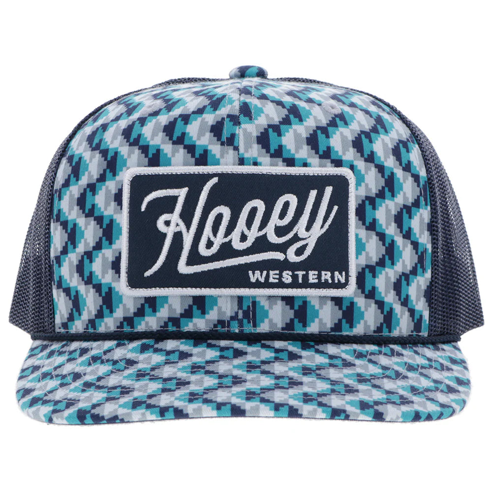 HOOEY "LAKOTA" HAT TURQUOISE /NAVY W/PATTERN