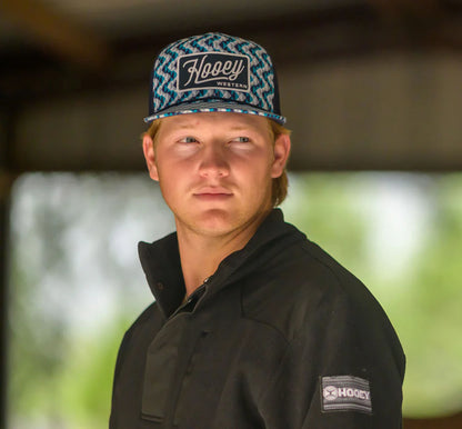 HOOEY "LAKOTA" HAT TURQUOISE /NAVY W/PATTERN