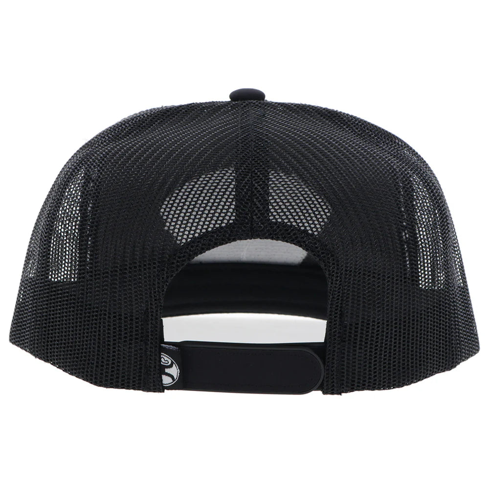 HOOEY "PUNCHY" HAT BLACK W/BLACK/WHITE/ORANGE PATCH