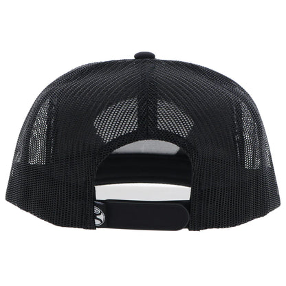 HOOEY "PUNCHY" HAT BLACK W/BLACK/WHITE/ORANGE PATCH
