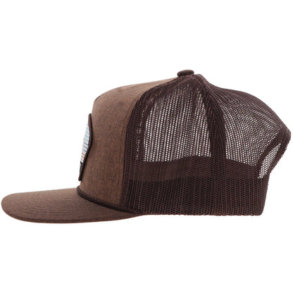 HOOEY "CAVVY" PUNCHY HAT BROWN W/MULTI COLOR PATCH