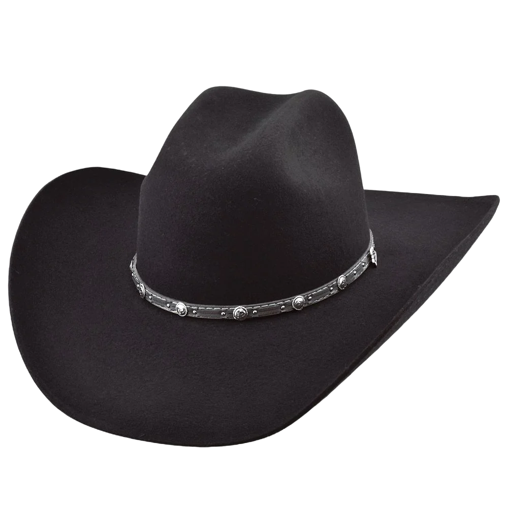 Justin 2X Buster Premium Wool Black Felt Cowboy Hat JF0230BUST44-BLK