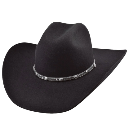 Justin 2X Buster Premium Wool Black Felt Cowboy Hat JF0230BUST44-BLK