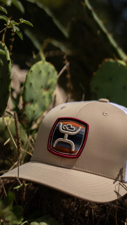HOOEY "ZENITH" HAT TAN/WHITE W/ SERAPE PATCH