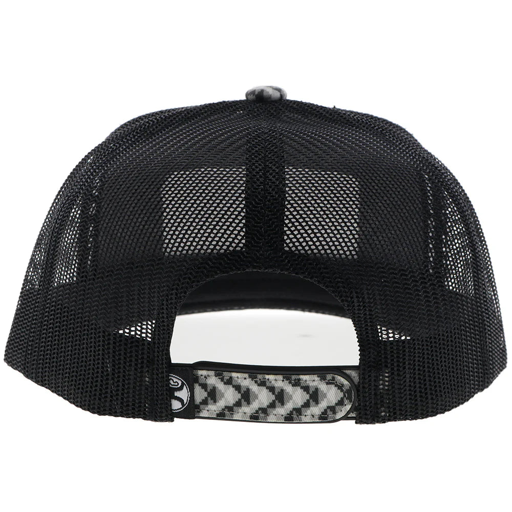 HOOEY "LAKOTA" HAT GREY/BLACK W/PATTERN