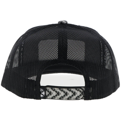HOOEY "LAKOTA" HAT GREY/BLACK W/PATTERN