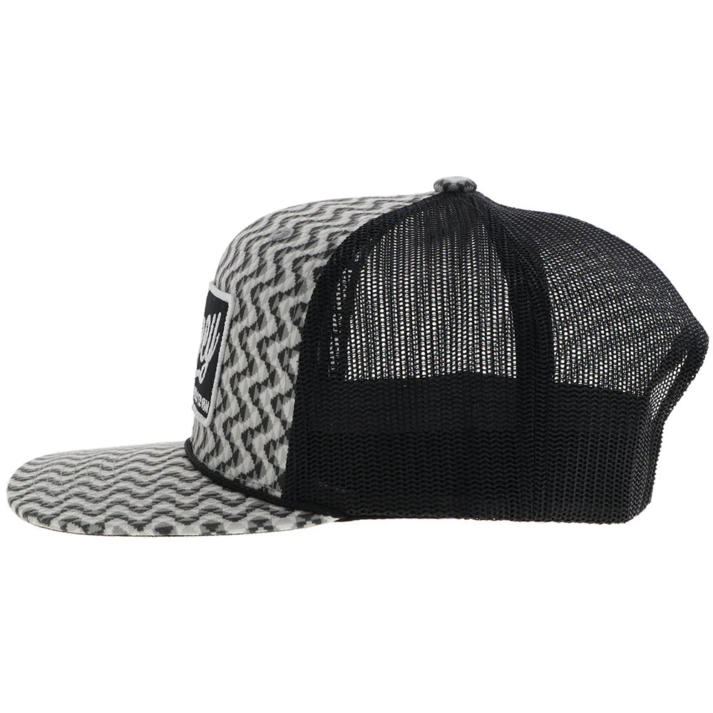 HOOEY "LAKOTA" HAT GREY/BLACK W/PATTERN